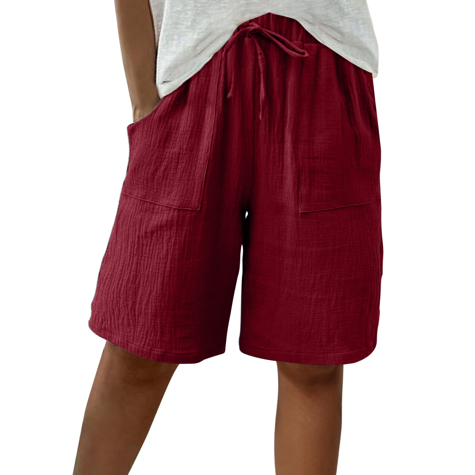 Denim Skirt with Shorts Underneath Bermuda Shorts for Women, Wide