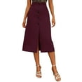 thumbnail image 1 of Denim Skirts for Women Knee Length Half Skirt Womens Daily Elegant Solid Color High Waist Single Skirt Bathing Suit Skirts, 1 of 8