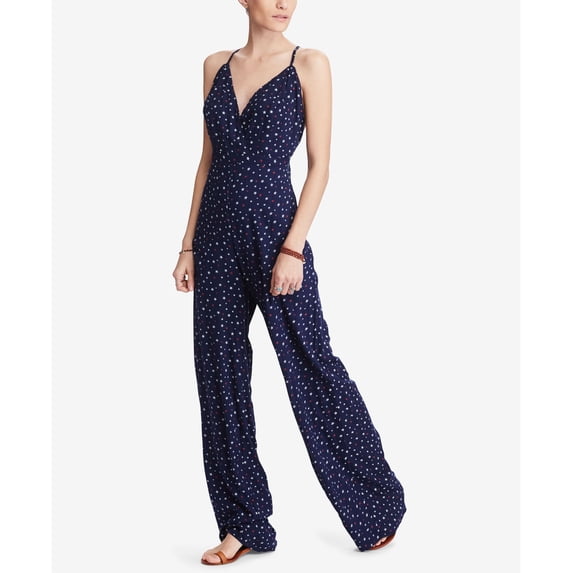 Denim Supply Ralph Lauren Printed Jumpsuit Blue 4