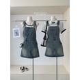 thumbnail image 1 of Denim Suspender Skirt for Women 2024 Summer New Korean Style Tight Waist Retro Washed Short Skirt Chic Hip Skirt, 1 of 5