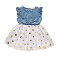 thumbnail image 1 of Denim Tulle Dress with Bow, 1 of 6