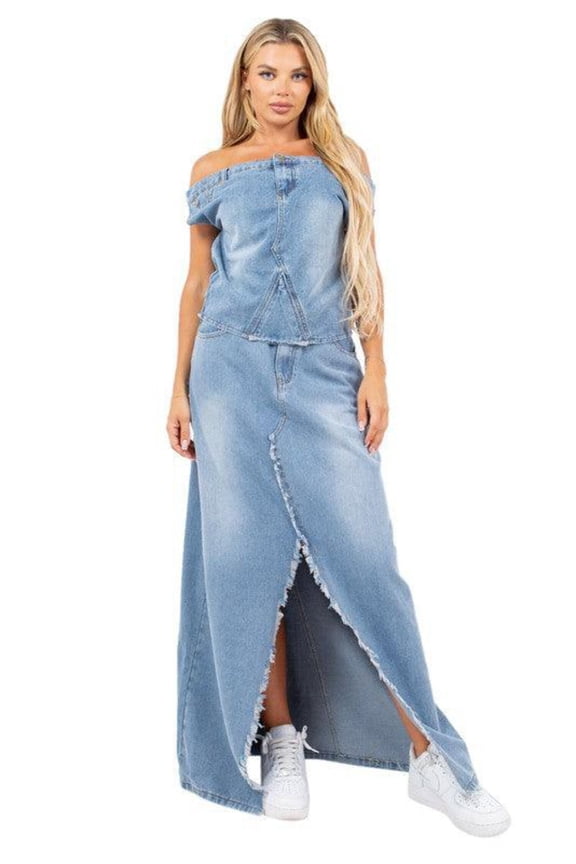 Denim Two Piece Set
