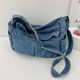 thumbnail image 1 of Denim Vintage Messenger Bag Retro Jeans Tote Bag Large Capacity Women Casual Satchel Bag Fashion Shoulder Bag New Handbag Black, 1 of 5