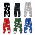 thumbnail image 1 of Denim Wreath Sweatpants Y2k Foaming Print Streewear Y2K Hip Hop Graphic Oversized Sweatshirt Kapok Print Sweatpants Cotton Wreath Sweatpant Foaming Print Streewear-Blue, 1 of 8