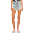 thumbnail image 1 of Denimist Women's Hi-Rise Distressed Jinx Blue Pierce Shorts Size 27, 1 of 4