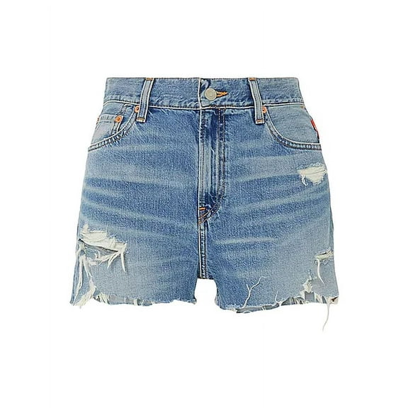 Denimist Women's Mid-Rise Mote Distressed Joni Shorts Size 27