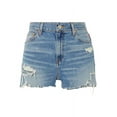 thumbnail image 1 of Denimist Women's Mid-Rise Mote Distressed Joni Shorts Size 28, 1 of 1
