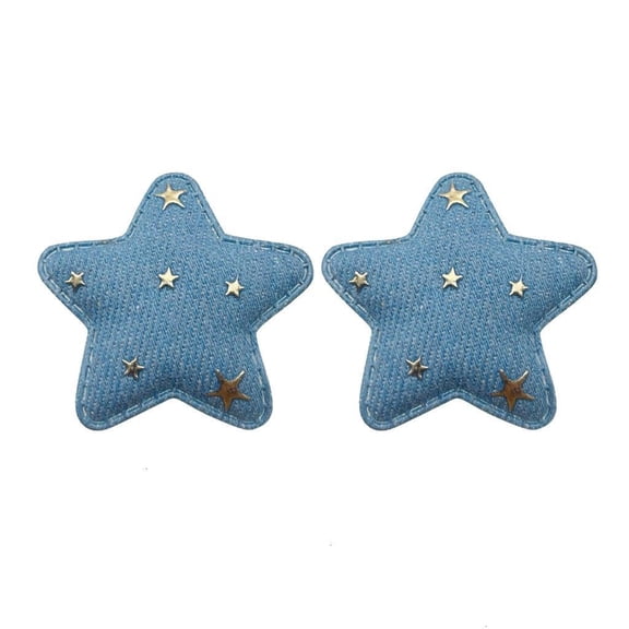Denims Blue Star Headphone Accessories Decorative Earmuff Cover For Gaming And Music Headsets