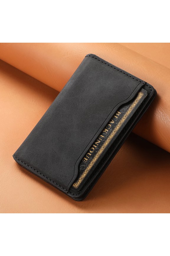 Denior Artificial leather credit card magnetic elastic wallet(3 card slot)with strong magnetic accessories | ID card clip wallet