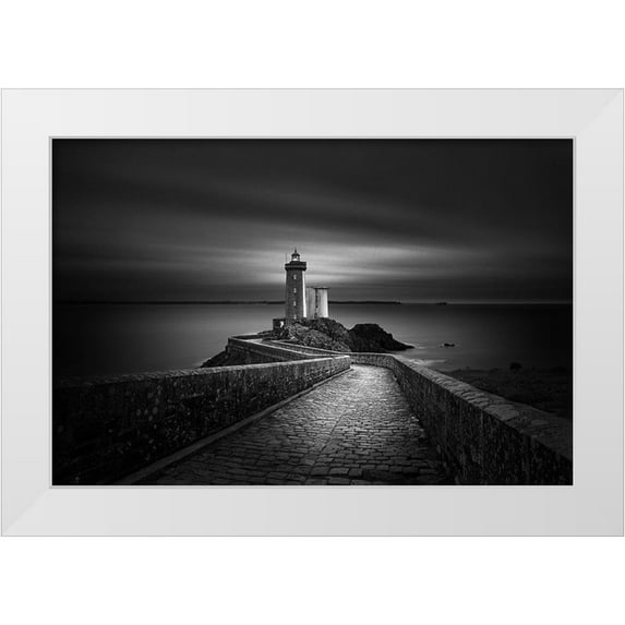 Denis 24x17 White Modern Wood Framed Museum Art Print Titled - Time Passing