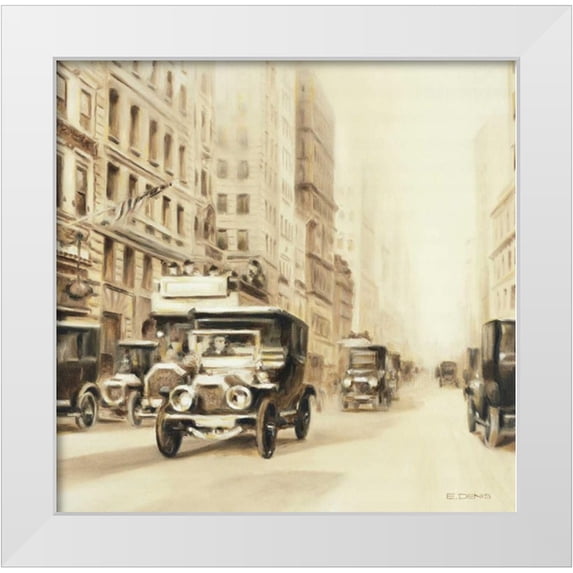 Denis, E 12x12 White Modern Wood Framed Museum Art Print Titled - Old street usa