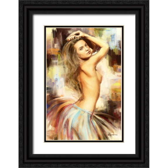Denis, E 13x18 Black Ornate Wood Framed with Double Matting Museum Art Print Titled - Attractive III