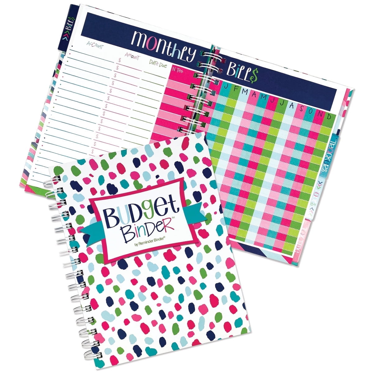 Budget Binder™ 12-Month Budget Planner and Finance Organizer with 354 Stickers, Non-Dated Monthly Bill Tracker by Denise Albright