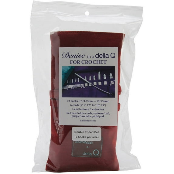 Denise Double Ended Crochet Hooks in a Della Q Case