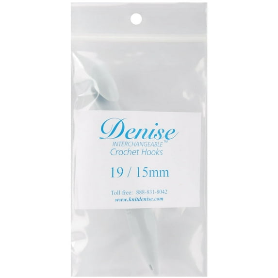 Denise Interchangeable Crochet Hook - Gray-Size 19/15mm, Pk 2, Denise Needles