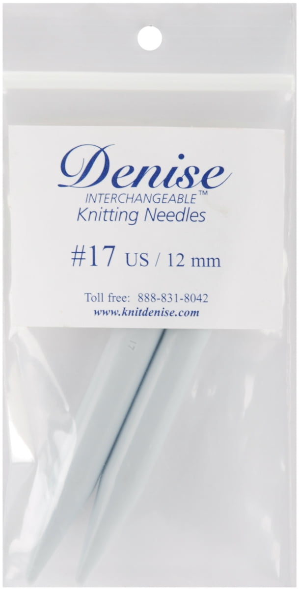 Denise Interchangeable Knitting Needles GraySize 17/12.75mm, Pk 2