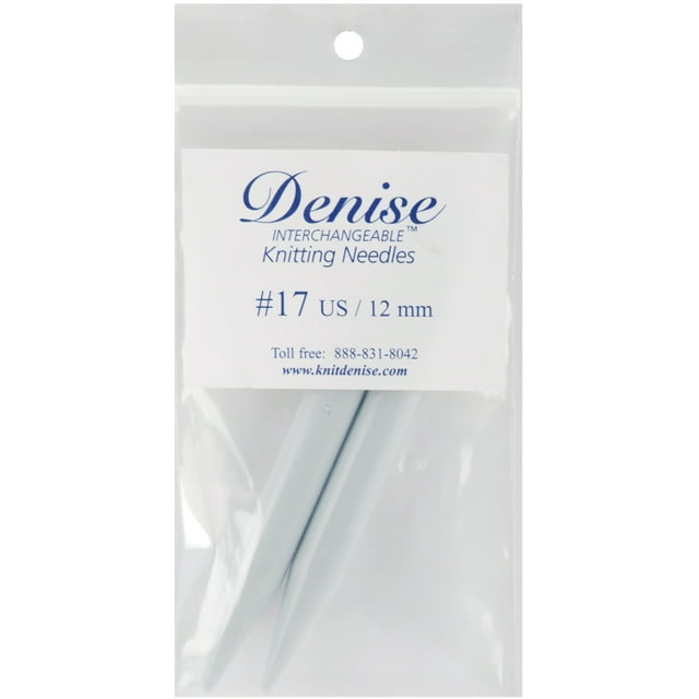 Denise Interchangeable Knitting Needles GraySize 17/12.75mm, Pk 2