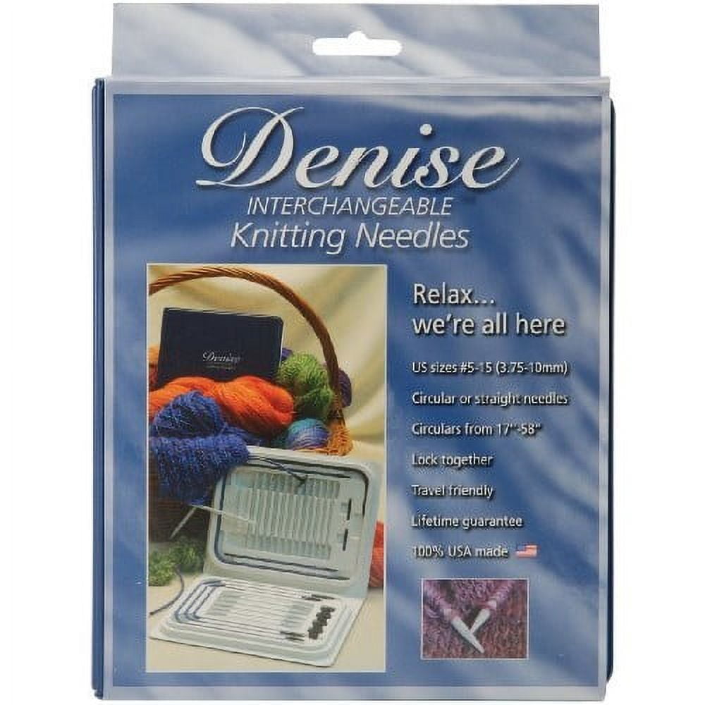 Denise Interchangeable Knitting Needles KitBlue W/Gray Needles, Pk 1