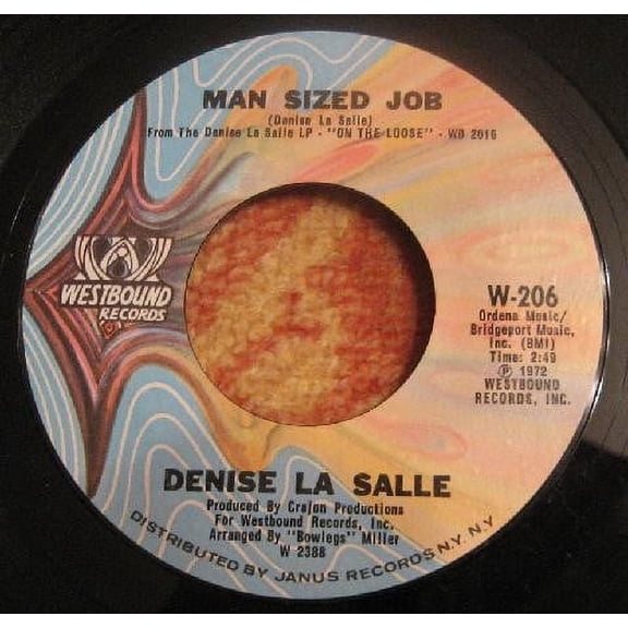 Denise LaSalle - A Man Sized Job / I'm Over You (7" 45RPM Vinyl) (New)