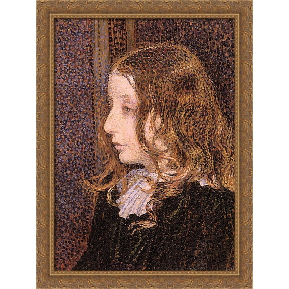 Denise Marechal 28x38 Large Gold Ornate Wood Framed Canvas Art by Theo van Rysselberghe