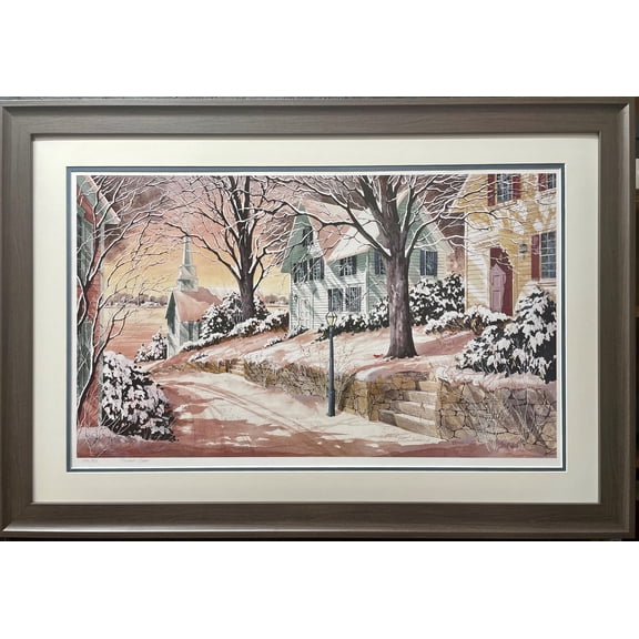 Denise Patchell-Olson "December Twilight" CUSTOM FRAMED Signed #'d Litho Nature Generic
