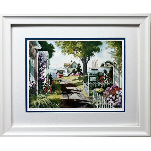 Denise Patchell-Olson "The Seabreeze Inn" CUSTOM FRAMED Signed #'d Litho Nature Generic