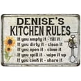 thumbnail image 1 of Denise's Kitchen Rules Chic Sign Vintage Decor 8x12 Metal Sign 108120032077, 1 of 1