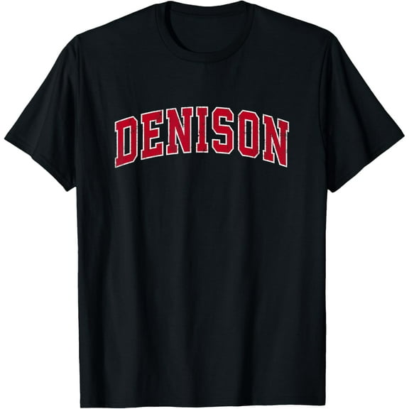 Denison Texas TX Vintage Sports Design Red Design T-Shirt