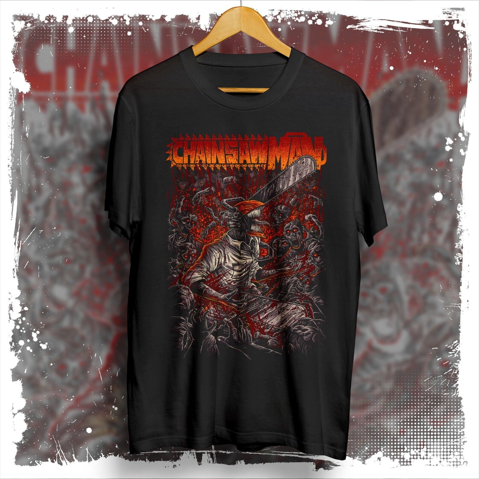 Denji Chainsaw devil Pokita anime graphic tees, Chainsaw man tshirt