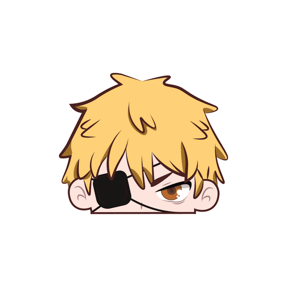 Denji Chibi Peeker Sticker  Chainsaw Man Anime Vinyl Decal | Laptop, Notebook, or Water Bottle Sticker