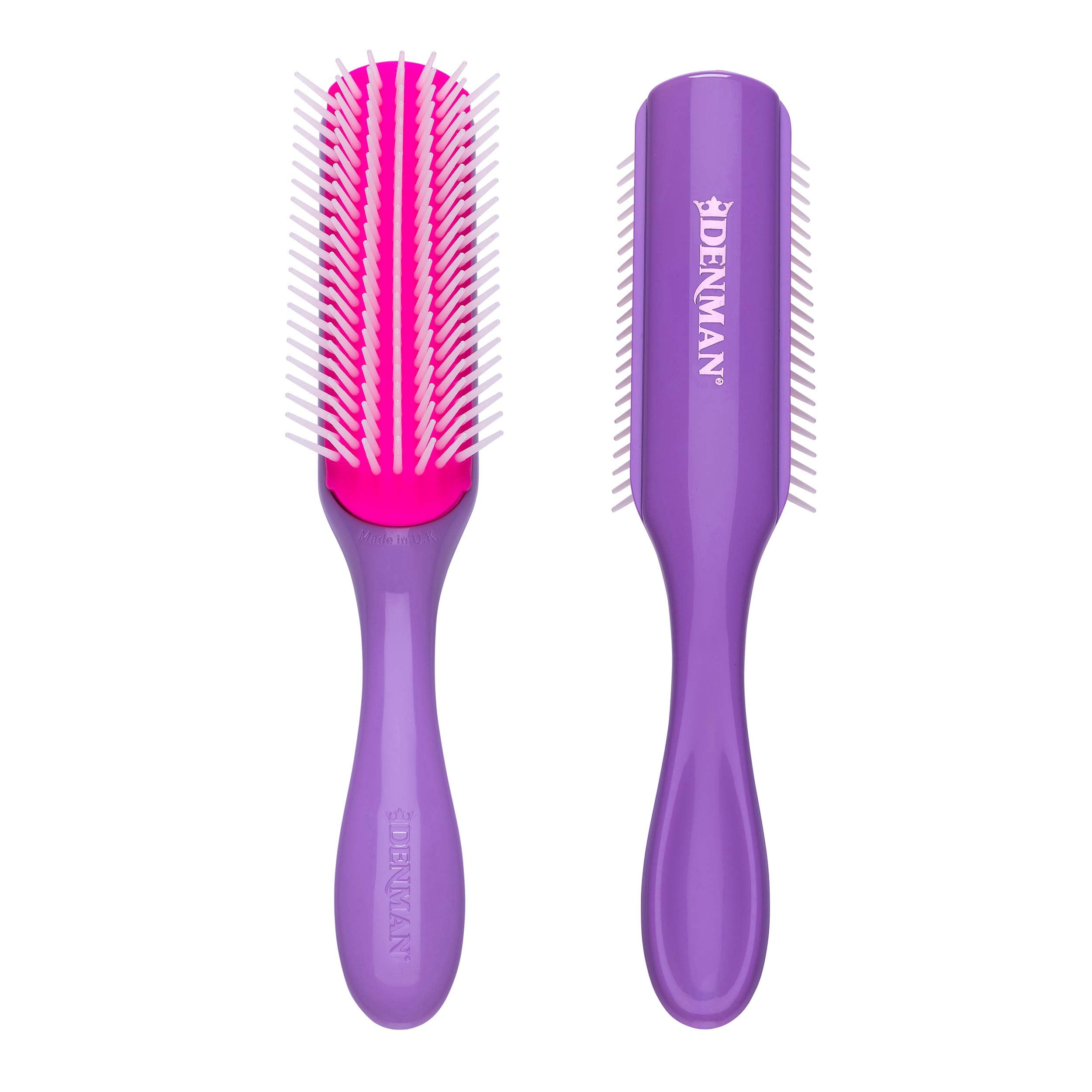 Denman Curly Hair Brush D3 (African Violet) 7 Row Styling Brush for