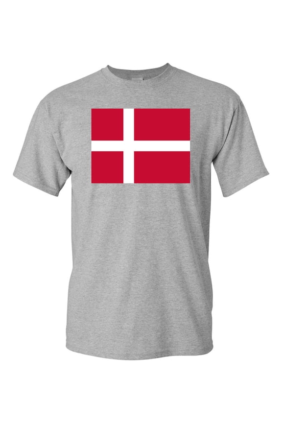 Denmark Country Flag Adult DT T-Shirt Tee