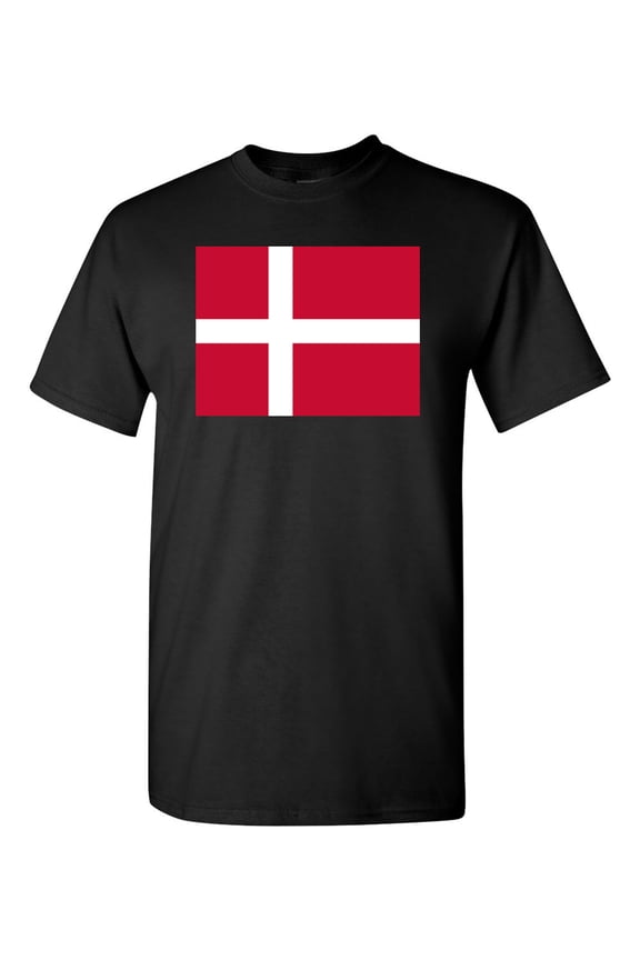 Denmark Country Flag Adult DT T-Shirt Tee