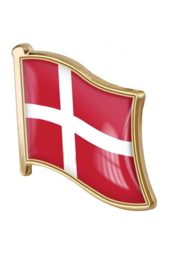Denmark Country Flag Pin Badge International Travel Brooch Metal Alloy Souvenir Pin for Hat Clothes Backpack