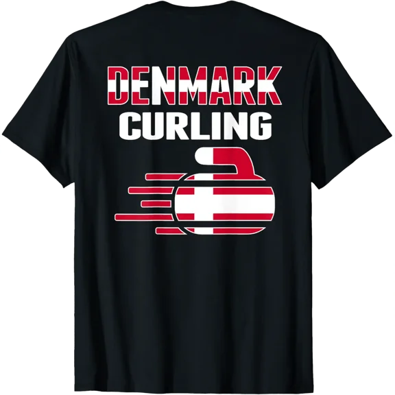 Denmark Curling Team Fans Jersey Danish Winter Sports Lovers T-Shirt All Size S-5Xl