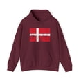 thumbnail image 1 of Denmark Danish Pride Flag Hoodie, Gifts, Hooded Sweatshirt, 1 of 4