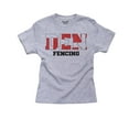 thumbnail image 1 of Denmark Fencing - Olympic Games - Rio - Flag Boy's Cotton Youth Grey T-Shirt, 1 of 2