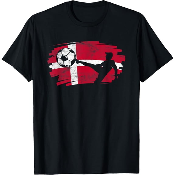 Denmark Flag Danish Soccer Team Football Soccer National T-Shirt mens t shirt，black，women，funny，misfits，men，journey，t-shirt