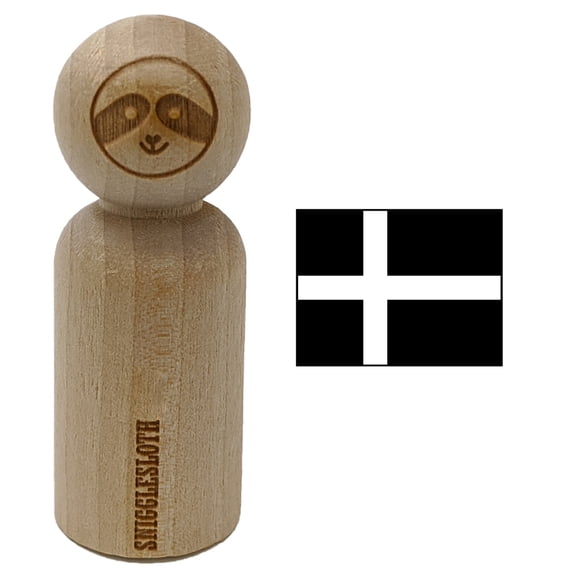 Denmark Flag Rubber Stamp for Scrapbooking Crafting Stamping - Small 3/4 Inch