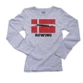 thumbnail image 1 of Denmark Olympic - Rowing - Flag - Silhouette Women's Long Sleeve Grey T-Shirt, 1 of 2