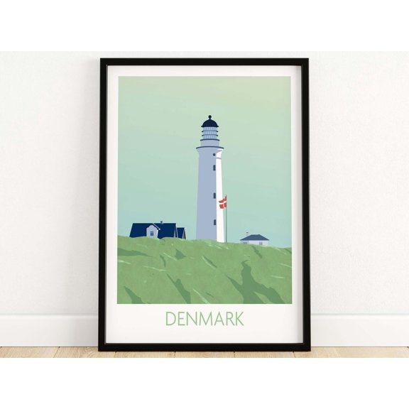 Denmark Poster Print Danish Wall Art Decor Denmark Gift Idea Denmark Artwork Framed amp Un