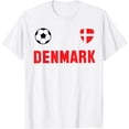 thumbnail image 1 of Denmark Soccer 2017, Football t-shirt - red text mens t shirt，white，women，funny，misfits，men，journey，t-shirt, 1 of 4