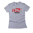 thumbnail image 1 of Denmark Soccer - Olympic Games - Rio - Flag Women's Cotton Grey T-Shirt, 1 of 2