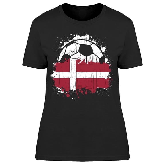 Denmark Soccer Team  T-Shirt Women -Image by Shutterstock Women T-Shirt, Female Large