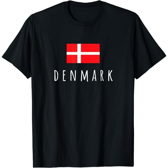 Denmark T-Shirt Danish Tee Flag Souvenir Gift Copenhagen T-Shirt