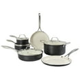 thumbnail image 1 of Denmark Tools for Cooks 10 Piece Monaco Nonstick Aluminum Cookware Pots Pans Set, Black, 1 of 8