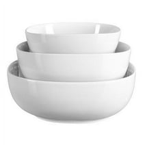 Denmark Tools for Cooks 3 Piece White Soft Square Serving Bowls