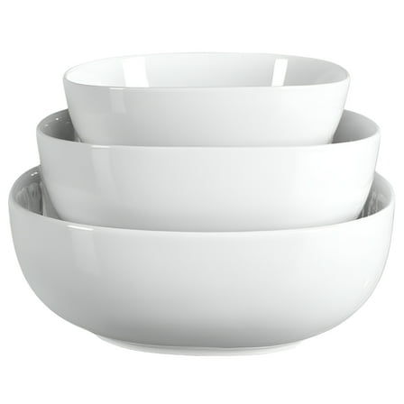 Denmark Tools for Cooks 3 Piece White Soft Square Serving Bowls