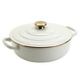thumbnail image 1 of Denmark Tools for Cooks 3-Quart Stoneware Casserole Pan Baking Dish with Lid, White, 1 of 8
