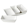 thumbnail image 1 of Denmark Tools for Cooks 4-Piece Ceramic Serving Set Platter Tray with Bowls Dips Appetizers, White, 1 of 7